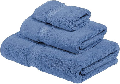 SUPERIOR Solid Egyptian Cotton Towel Set, Hand Towel 20” x 30”, Bath Towel 30”