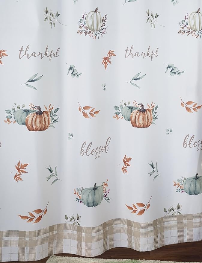 Avanti Linens - Fabric Shower Curtain, Fall Inspired Bathroom Decor