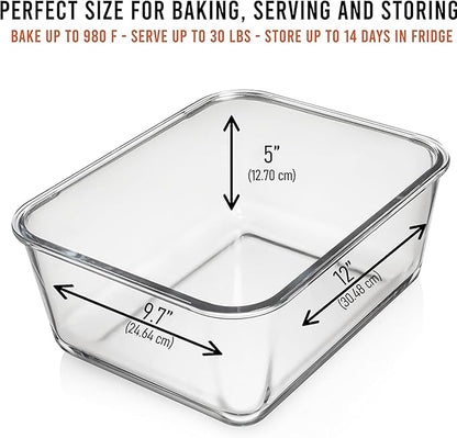 6500 ML / 220 oz / 28 Cup LARGE Glass Food Storage Container