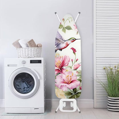 ZDCUSTOM Flower Hummingbird Ironing Board Cover Iron Board Cover Large Fits All