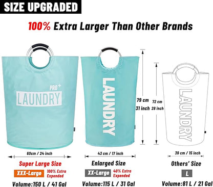 Caroeas Super Large 150L Laundry Hamper Pro, Waterproof Laundry Basket