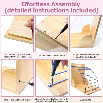 conifrag 2 Pack Clipboard Holder - 12 Layer Clipboard Storage Rack Wooden Clipboards Organizer with Sturdy Metal Shelf for Classroom Office Desk Essentials Supplies Workshop Teacher Must Haves