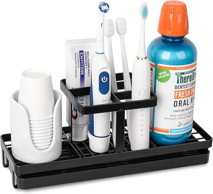 Toothbrush Holders for Bathrooms, Carbon Steel Tooth Brushing Holder Electric