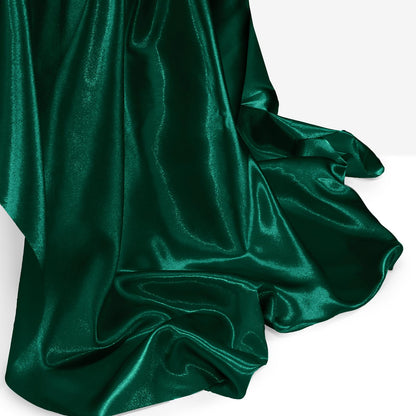 Homiest Emerald Green Satin Fabric by The Yard, 3 Yards x 58 Inch Charmeuse Satin Fabric Silky & Shiny Cloth Fabric, Smooth Bridal Satin Fabric for Wedding Dress, Clothing Making, DIY Crafts, Sewing