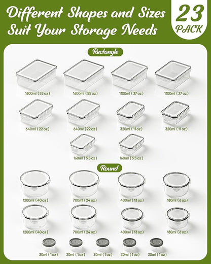 46 Piece Food Storage Containers
