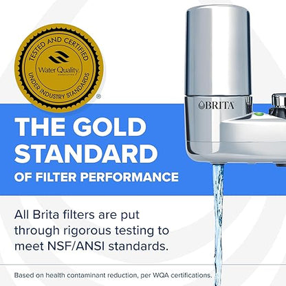 Brita Faucet Mount Water Filter System, No-Wait Filtration, Easy Install