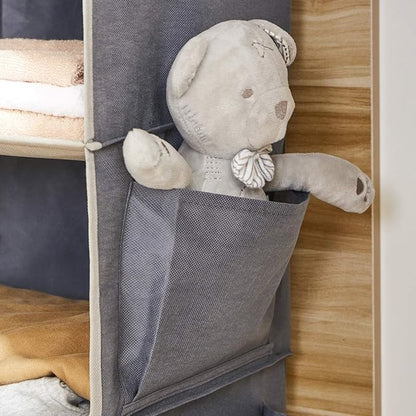 YOUDENOVA Hanging Closet Organizer, 4-Shelf Closet Hanging Storage Shelves