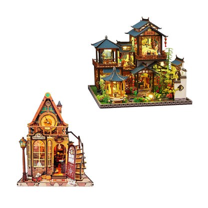 Miniature House Kit, Mini House Building Kit with Furniture, Miniature Kit for Adults Teen, Dollhouse Kit for Birthday Christmas