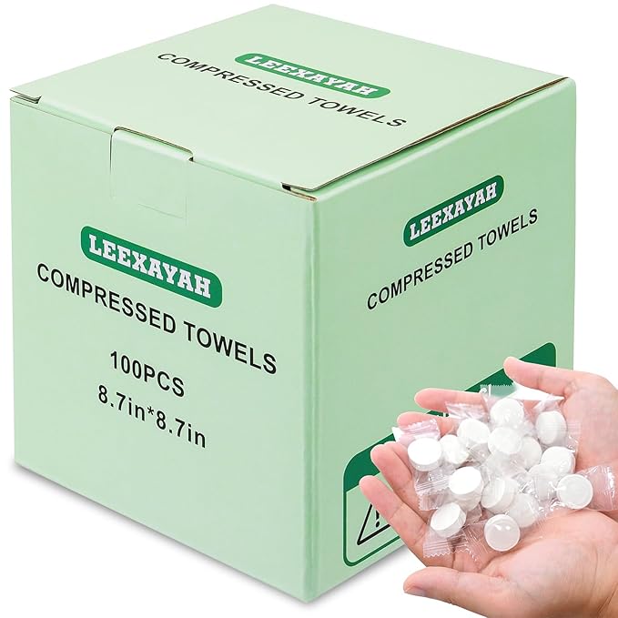 100 Pieces Of Compressed Towels, Disposable Compressed Towel Sheets, Travel