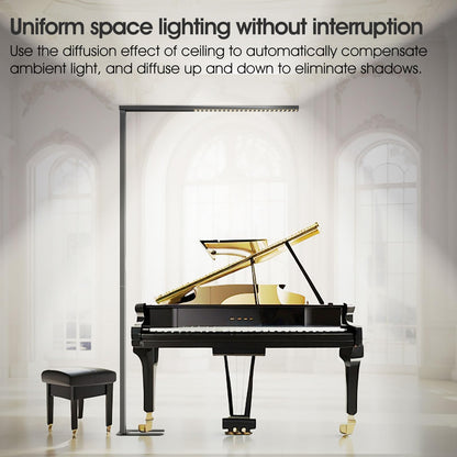 ZUIKAIG 77"LED Floor Lamp,80W Black Modern Free-Standing Lamp,8000LM Dimmable High brightness office Lamp for Reading Study Room，Living Room，Bedroom Room,Piano Room,Meeting Room 4000K Natural Daylight
