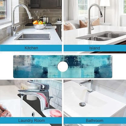 Kitchen Sink Splash Guard Faucet Mat Super Absorbent Fast Drying Mat Sink