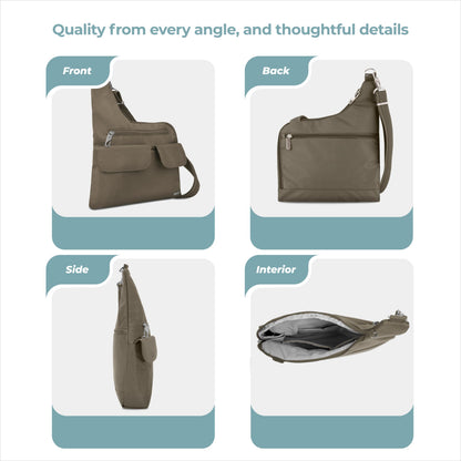 Travelon Anti-Theft Cross-Body Bag, Two Pocket