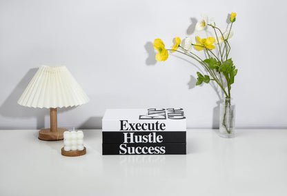 TwoDays Motivational Office Decor: Modern Decorative Books (Set of 3), 6.7 x 9.8 x 1.4 inches