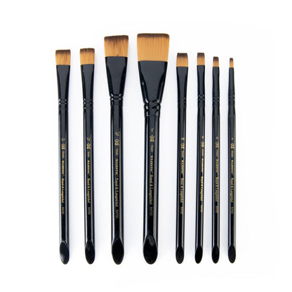 Royal & Langnickel Majestic Flat and Glaze Wash Artist Brush Set, 8-Piece