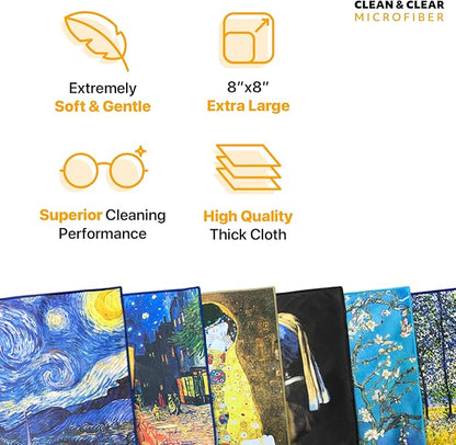 Large World Best Classic Art Collection Microfiber Cloth