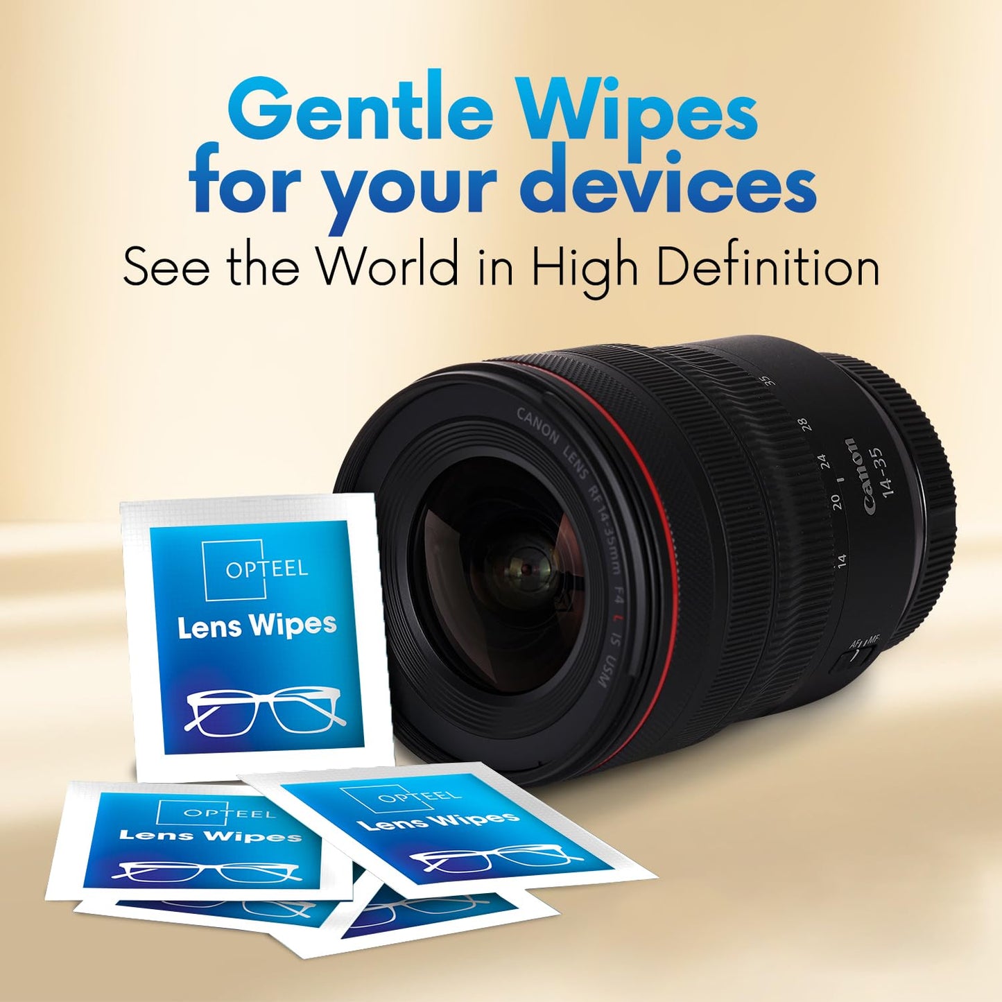 Screen Cleaner Wipes – Quick Dry, Streak-Free Screen Wipes for Electronics, Phones, Computers, Cameras, and All Lenses, Soft & Gentle, 300ct, Pre-Moistened & Individually Wrapped