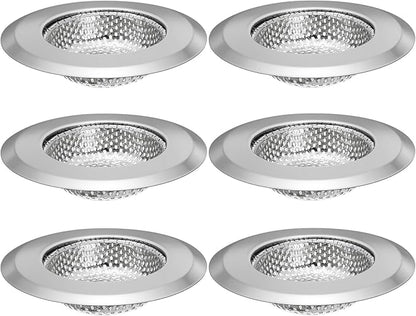 Kingrol 6-Piece Kitchen Sink Strainer Set, 4.5" Stainless Steel Sink Food