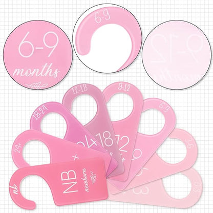 Whaline Acrylic Baby Closet Dividers Pink Hanging Infant Clothes Hanger