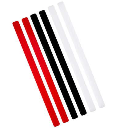 Fat Daddio's Fondant & Dough Leveler Set, 13.75 x 0.75 Inch, White, Black, Red