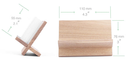 TOROS store Business Card Holder for Desk - Light Beige Wood Small Cards Holders, Professional Desktop Business Card Stand Display, Wooden Name Card Holder, Modern Design Office Business Cards Holder