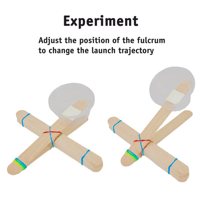 Catapult Kit, 5-Pack – Build 5 Mini Catapults, Complete STEM Project Kit for Classrooms and Groups, Ages 8+