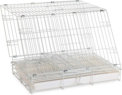 Travel and Vet Bird Parrot Beaks Proof Metal Cage Carrier Easy Foldable Clean with Stainless Bowls and Wooden Stand Perch