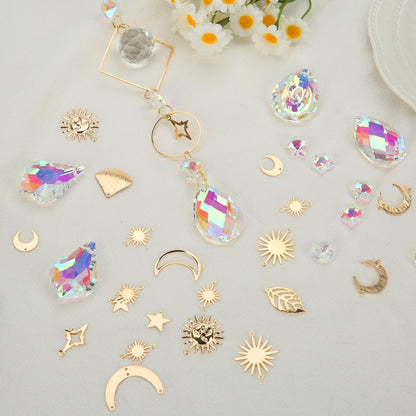 HYBEADS DIY Suncatchers, 400 pcs Sun Catchers Making Supplies Kit Art and Crafts for Adults Prism Hanging Decorative Suncatcher with Crystals Rainbow Maker for Indoor Windows Office Home Decor