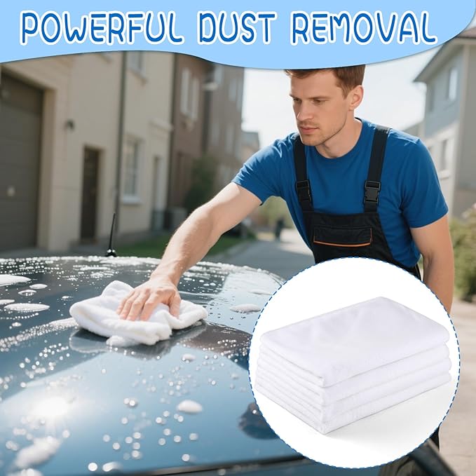 4 Pack Extra Large Microfiber Cleaning Cloths 20"x30", Lint-Free Reusable Towels