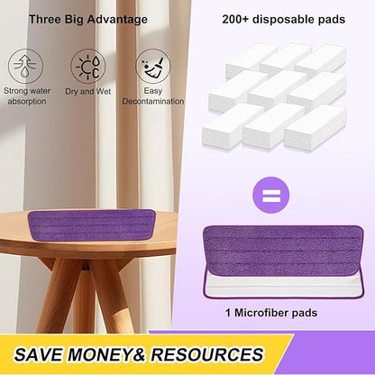 16.5 inch Reusable Mop Pads Microfiber Spray Mop Replacement Heads