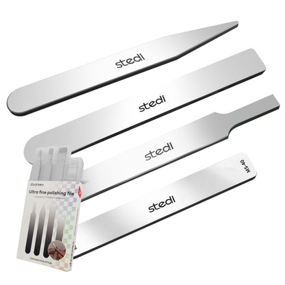 stedi Hobby Model Polishing Tools 4 PCS, Ultimate Precision Files #10000 Grit Glass Mirror Grinding Tools for Plastic Gundam Models, Wood, Resin-Base Parts.