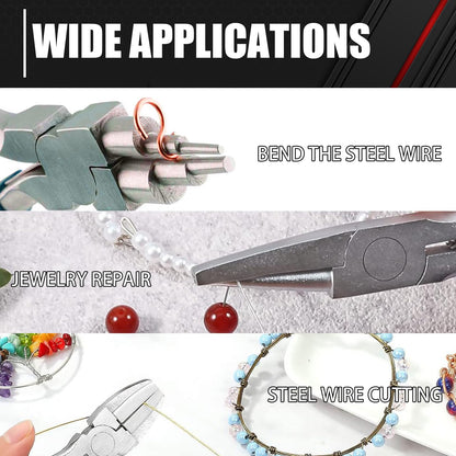 C&T 3-Piece Jewelry Pliers Set, Jewelry Making Tools Kit, Micro Jewelry Plier, Jewelry Making Supplies, Pliers set for jewellery making bead winding and shaping wire DIY Crafts
