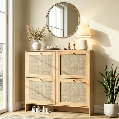 Nicetree Shoe Storage Cabinet for Entryway,Flip Drawers Adjustable Shelves,Shoe Organizer