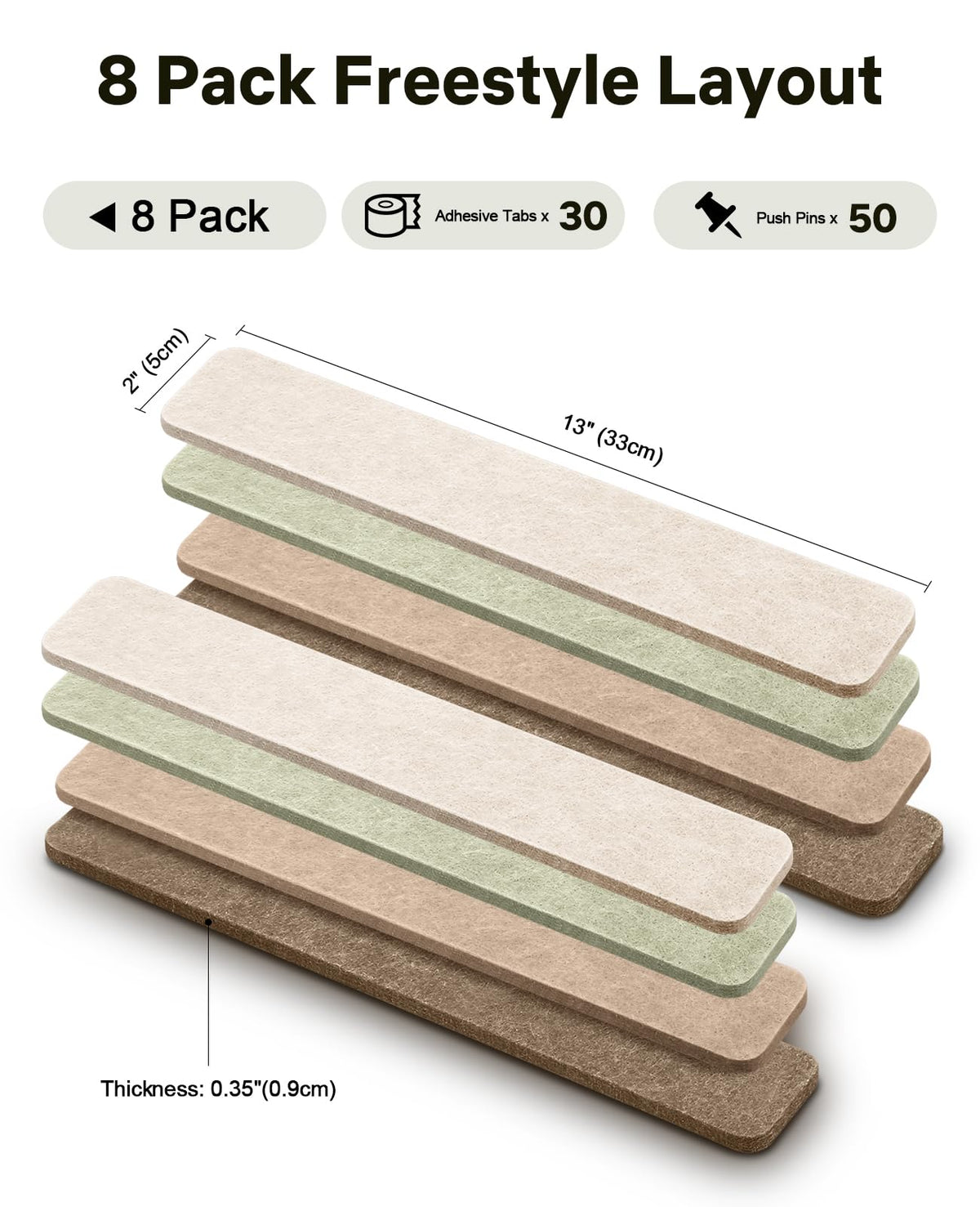 Small Cork Bulletin Board Tiles, Felt Wall Decor and Office Desk Accessories for Vision, Message Center, Picture and Prayer Board, Dorm, Room, Home Office Essentials and Organization(Linen Dusk)