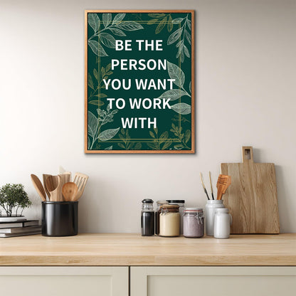 Halioyo Motivational Wall Decor - Framed Inspirational Quotes Canvas Wall Art, Positive Affirmation Office Decor for Workplace Conference Room Reception Lobby, Ready to Hang(12 x 16-inch)