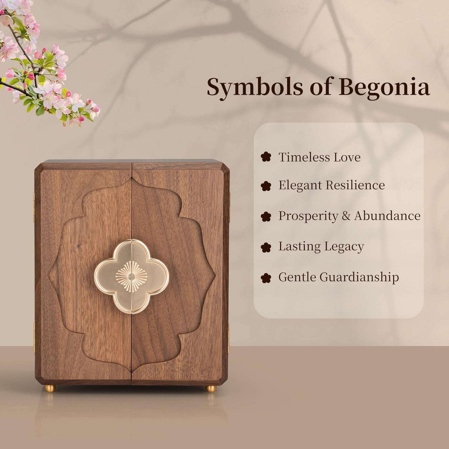 Beniaflow 5-Layer Double-Door Walnut Wood Jewelry Box