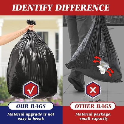 Teivio Trash Bags, 55-60 Gallon,