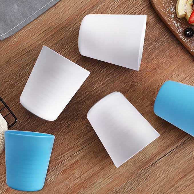 fulong Eco-friendly Unbreakable BPA Free Dishwasher Safe Plastic Drinking Cups for kids&Adult,Reusable Water Tumblers dishwasher safe (8oz-Set of 6)
