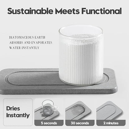 2Pack Diatomite Stone Water Absorbing Sink Tray