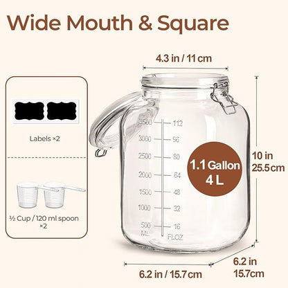 ComSaf Large Glass Storage Containers