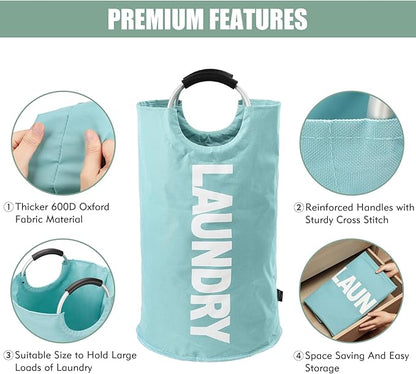 DOKEHOM 125L X-Large Collapsible Washing Laundry Basket Bag