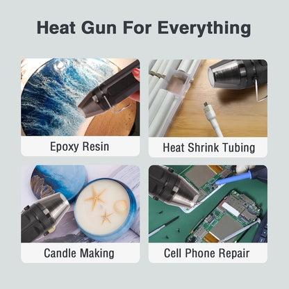 LDK Electric Soldering Iron Kit & Dual Temp Mini Heat Gun Heat Tools for Epoxy Resin, Shrink Wrap, Vinyl Wrapping, Shrink Tubing, Embossing