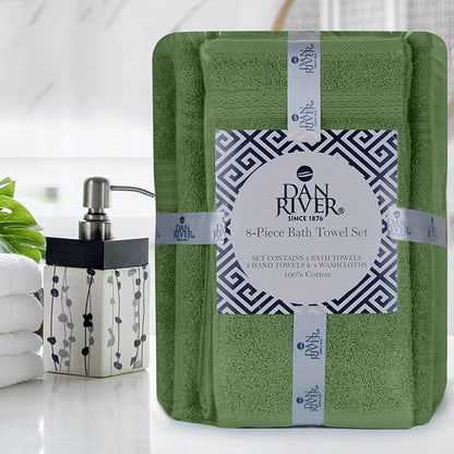 DAN RIVER 8 PC Luxury Bath Towels