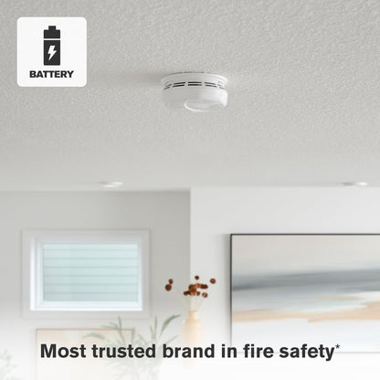 New 2025 First Alert SMCO410 Z-Wave Battery-Powered Smoke Detector & Carbon Monoxide Alarm, Works with Ring Alarm Base Station, Single Pack, White