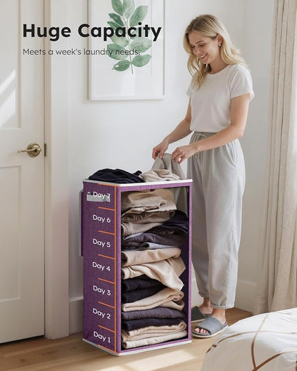 SOLEDI Laundry Hamper with Lid 100L Large & Tall Collapsible Laundry Basket