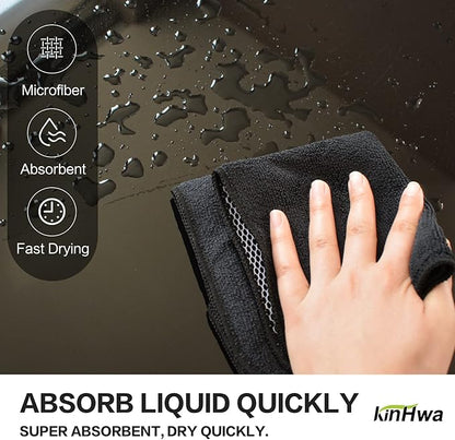 KinHwa Kitchen Washcloths for Dishes Absorbent Microfiber Dish Cloths Quick Dry
