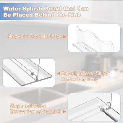 Beautyflier Splash Guard for Kitchen Sink Area Placed, Premium Kitchen Sink