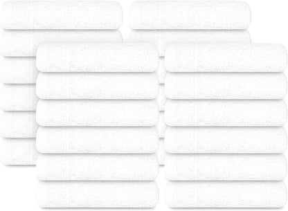 Tens Towels Pack of 24 Washcloths, 12 x 12 Inches, Lighter Weight, Quick to Dry