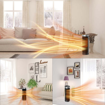 Ceramic Space Heater, Portable Indoor Heater with Remote Control, Three Heating Modes, Overheat and Tip-Over Protection, Suitable for Home, Office, Bedroom, Indoor Use