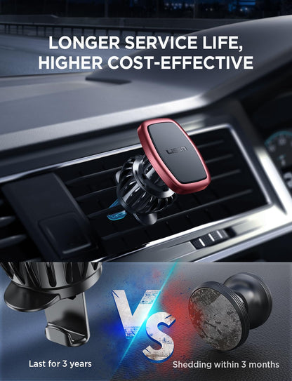 LISEN 2 Pack Magnet for Phone Car Mount Magnetic Phone Holder for Your Car Vent 6 Military Magnets Vent Cell Phone Holder Mount for Car Plate Fit All iPhone 16/15/14/13 Pro Max Plus Samsung S25