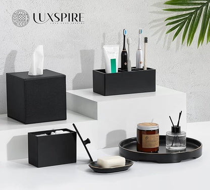 Luxspire Toothbrush Holder, 5 Slots Toothbrush Razor Holder Toothpaste Stand